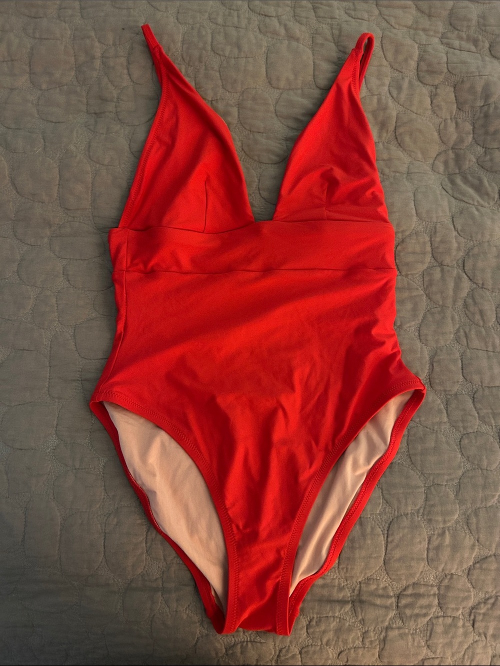 J. Crew Bright Red One-Piece Swim